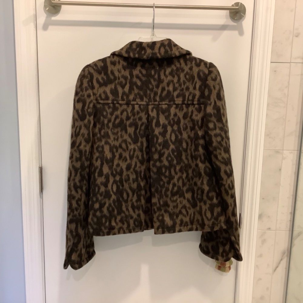 NWT Boden Leopard Print Pea Coat - Picture 4 of 11